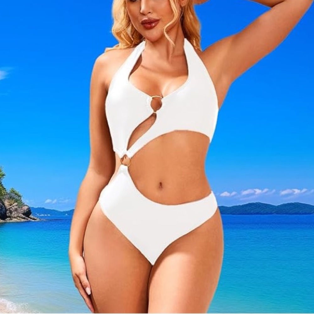 Cutout Ring One Piece swim - Picture 5 of 5